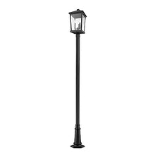 Z-Lite 3 Light Outdoor Pier Mounted Fixture Black