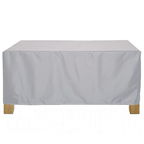 QIAOH Waterproof Garden Furniture Cover 50x25.2x28.4in, Windproof, Heavy Duty 420d Oxford Fabric, Rectangular Large Patio Set Covers, Outdoor Dust Protection Cover, Patio Furniture Covers Waterproof