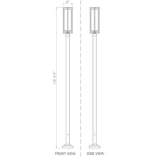 Z-Lite 5013PHBS-536P Aura 119" Tall Post Light - Black