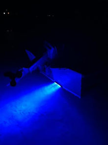 AquaIDEA Japan JB60W Transom Underwater Boat LED Light, Made in Japan, 60W COB, Bronze, IP69, 9-32V, 6000lm, RGB, 3-Year Warranty (Blue)