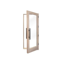 PROSAUNAS Prehung Solid Wood Sauna Door with Insulated Glass, Douglas Fir Sauna Door, Hemlock Jamb, Dual-Pane Insulated Glass, 31.5" x 81.5" (Door Hinged On - Right Side)