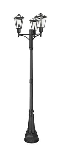 Z-Lite Talbot 3 Light 112" Tall Post Light Black