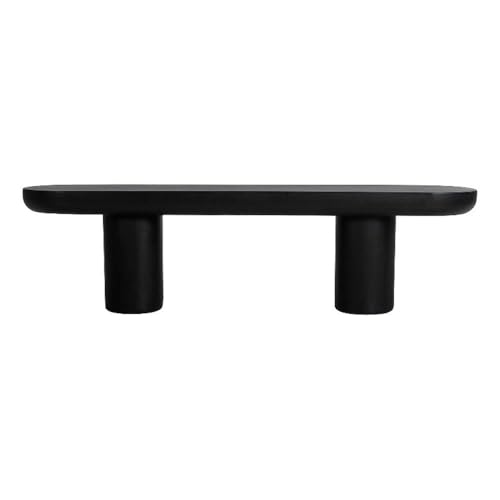 Moe's Home Collection Rocca Bench Black Stone Dining Benches