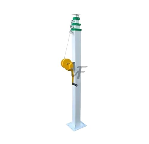 3-6 Section Galvanized Telescopic Light Tower Mast, Electric Winch Hydraulic Retractable Pole for Outdoor Lighting & Engineering Use(Manual joystick-3m)