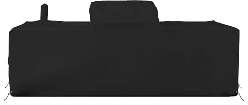 Covers & all Outdoor Kitchen Island Cover, Customize Left Right & Straight Shapes,12 Oz Waterproof UV & Weather Resistant Patio BBQ Grill Island protector with Handles Air Vents (Black)