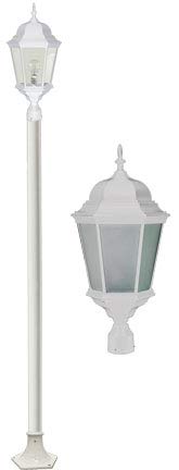 DABMAR LIGHTING GM2301-LED30-W-FR Post Top Fixture w/Frosted Glass 16 Watt LED 85-265 Volts, White