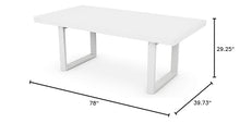 POLYWOOD® Edge Dining Table, White