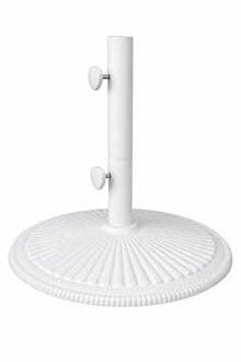 Treasure Garden 50 lb Classic Market Umbrella Base – White Cast Iron – Fits 1.5 Inch Poles