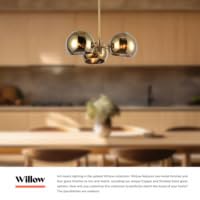 Alora Lighting PD548315MBSM Willow - 3 Light Pendant-5 Inches Tall and 16 Inches Wide, Finish Color: Matte Black, Glass Color: Smoked Solid