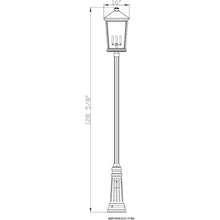 Z-Lite 4 Light Outdoor Post Mounted Fixture 568PHXXLR-511P-BK