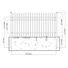 ALEKO Rome Style DIY Galvanized Steel Fence Security 8 x 4 Feet Black Lot of 4