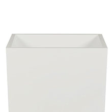 Benzara 32 Inch Tall Tapered Barrel Planter Vase with Hidden Insert White