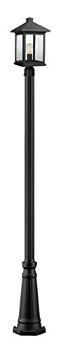 Black Portland 112.25" Tall 1 Light Outdoor Lantern Post Light/Post Included