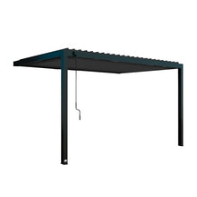 Backyard Discovery Evanston 14'x10' Galvanized Steel Wall-Mounted Louvered Pergola Kit with Adjustable Roof, Shade, Rain Protection, High-Wind Rating, PowerPort, Gutter System for Outdoor Patio, Deck