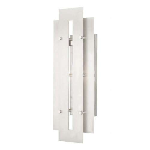 Livex 1 Light Brushed Nickel Outdoor Wall Lantern Nickel
