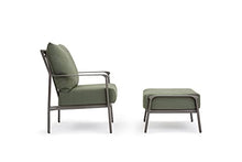 Winston Aspen Cushion 2 Piece Seating Set with Lounge Chair & Ottoman Weathered Teak