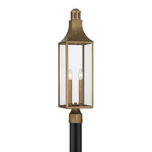 Savoy House 5-225-273 Lancaster Traditional Clear Glass Outdoor Post Lantern, 2-Light 120 Total Watts, 27" H x 7" W, Atlas Bronze