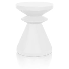 Home Square District Pawn Stone Accent Table in Ivory - Set of 2