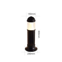 Commercial IP54 Waterproof LED Column Headlight Rainproof Garden Business Energy Saving Villa Aluminum Fence Gate Light Outdoor Decoration Illumination Simple Street Lamp (Color : 35cm)