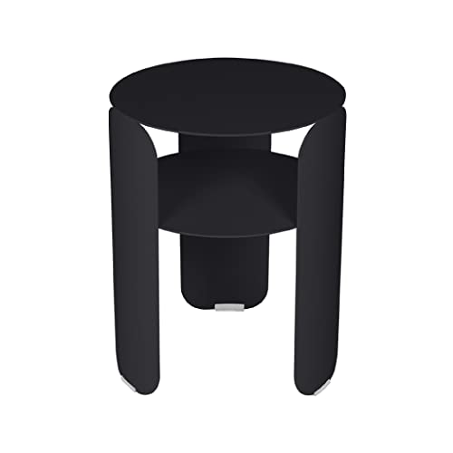 Fermob Bebop Side Table with Shelf 14" - Anthracite
