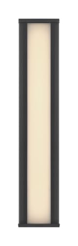 Eurofase Dulton 1-Light LED Outdoor Wall Sconce – 24.4" Matte Black Modern Exterior Wall Light, Smoked Glass Shade, Wet-Rated for Porch, Patio & Entryway