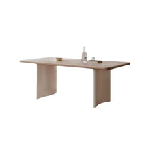 HEAIQI Coffee Table Travertine Rock Dining Table Solid Wood Office Art Desk Negotiation Restaurant