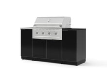 NewAge Products Classic Series 5PC Aluminum Black Modular Outdoor Kitchen Grill Island with 36" Performance Grill NG - 24"D x 68"W x 57.15"H