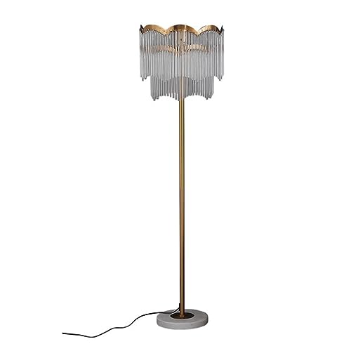 SONGCHAO Reading Light Creative Fashion Glass Decorative Lamp Hotel Suite Bedroom Bedside Lamp European Living Room Floor Lamp Floor Lamps for Living Room
