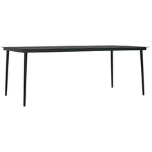 UUGRANDTO Garden Dining Set Brown Chairs with Black Cushions and Black Table Patio Furniture Outdoor Sets