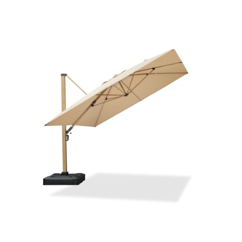 OROTLECT Palace MEB 11X11FT Patio Cantilever Umbrella,Beige