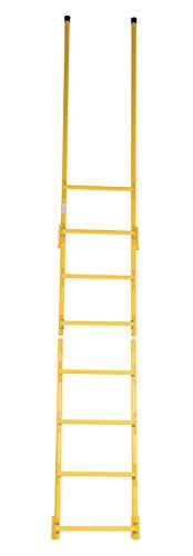 Vestil Steel Walk Through Dock Ladder 8 Step 300 Lb. Capacity Yellow