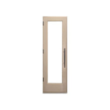 PROSAUNAS Prehung Solid Wood Sauna Door with Insulated Glass, Douglas Fir Sauna Door, Hemlock Jamb, Dual-Pane Insulated Glass, 25.5" x 81.5" (Door Hinged On - Left Side)