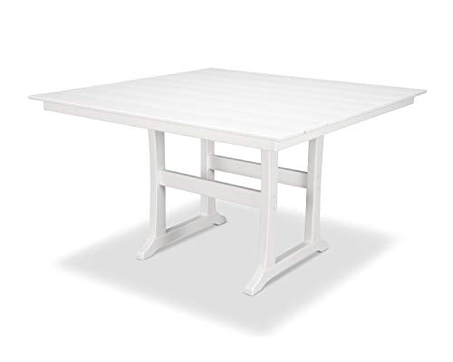 Trex Outdoor Furniture™ Farmhouse Trestle 59" Counter Table in Classic White
