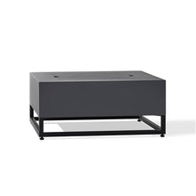 Real Flame Blake Square Propane Fire Table in Weathered Slate with Natural Gas Conversion Kit