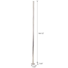 12FT Shade Sail Pole, Heavy Duty 304 Stainless Steel Sun Shade Sail Pole with Base Plate, Adjustable Triangular Ring Clamp System, Shade Sail Support Post Kit for Patio, Garden, Deck, Backyard