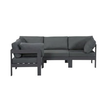 Outdoor Escape Gray Fabric Outdoor Patio Modular Sectional, Weather-Resistant Upholstery, Comfortable Back Height, Easy-to-Clean Material