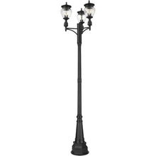 Z-Lite Davina 3 Light Post Light 116" Tall Black