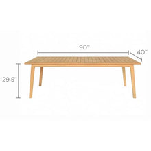 Royal Teak Collection ADT90 Admiral Rectangular Dining Table, 40x90-Inch