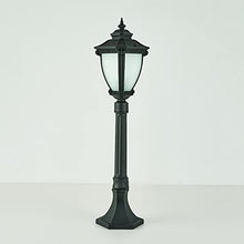 KADELONG Outside Yard Lamps E27 1-Light Glass Shade Outdoor Path Lights Villa Garden Waterproof Lawn Lights Landscape Deck Porch External Floor Mount Lighting Fixture H31.52in,Chandelier Lighting