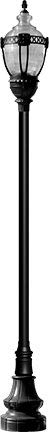 DABMAR LIGHTING INC GM8930-B-MT Fixture,Acorn,8930,B,MT,Clear Top