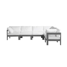 Outdoor Escape White Fabric Outdoor Patio Modular Sectional with Contemporary Style, Comfortable Seating, Durable Frame, Suitable for Outdoor Living Spaces