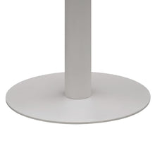 Armen Living Kobalt 36 in. Round Outdoor Bar Table in Taupe with Sintered Stone Top and Metal Pedestal Base