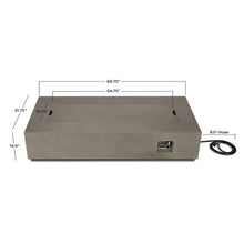 Home Square 2-Piece Set with 70" Rectangle LP Fire Table & Fire Glass