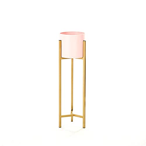 MIIKHI Potted Plant Stand 60/90cm Outdoor Furniture Nordic Plants Stand Balcony Shelf Plant Green Succulent Iron Art Rack Simple Floor Light Luxury Flower ho (Pink Single Layer 90cm)