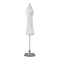 HomeRoots 8' White Polyester Square Market Patio Umbrella