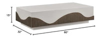 Seasonal Living Provenance Signature FRP Rectangle Coffee Table in Limestone