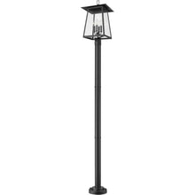 Z-Lite Rainer 4 Light 98" Tall Post Light Black