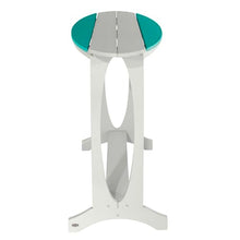 Bahia Verde Shoreline Surfboard Bar-Height Table, White/Seaglass Blue