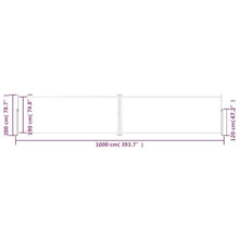 KGPWRCVD Retractable Side Awning Cream 78.7"x393.7" Large Screen Privacy Shade for Garden Patio Balcony, Adjustable Width with Automatic Roll-Back, UV-Proof Tear-Proof Water-Proof