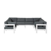 Outdoor Escape Gray Fabric Patio Modular Sectional, Weather-Resistant Upholstery, Comfortable Back and Seat Height, Durable Frame